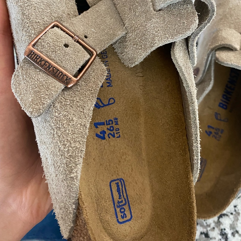 Birkenstock taupe Boston clog mens size 8 size 41 - Picture 3 of 4